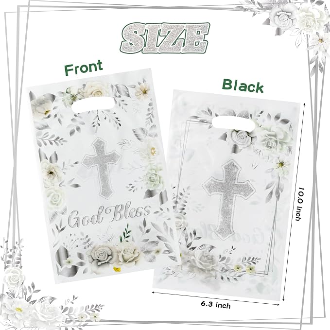ANGOLIO 50Pcs First Communion Party Favor Bags - Image 2