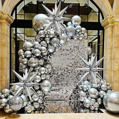 6Pcs 22 Inch Silver Balloons, Disco Ball Balloons - Image 4
