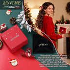 Premium Christmas Red Hair Clips for Women, Christmas Hair Claw Clips for Girls, Original Italian Designed Strong Hold No Slip Claw Clip with Gift Box SANTA SMILES-L