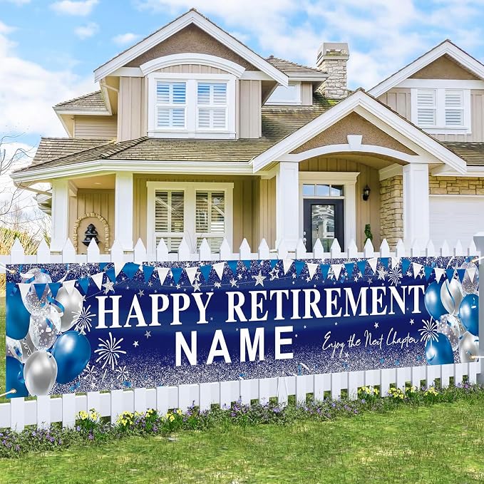 Happy Retirement Banner, Personalized Retire Banner by Unknown