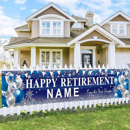 Happy Retirement Banner, Personalized Retire Banner by Unknown