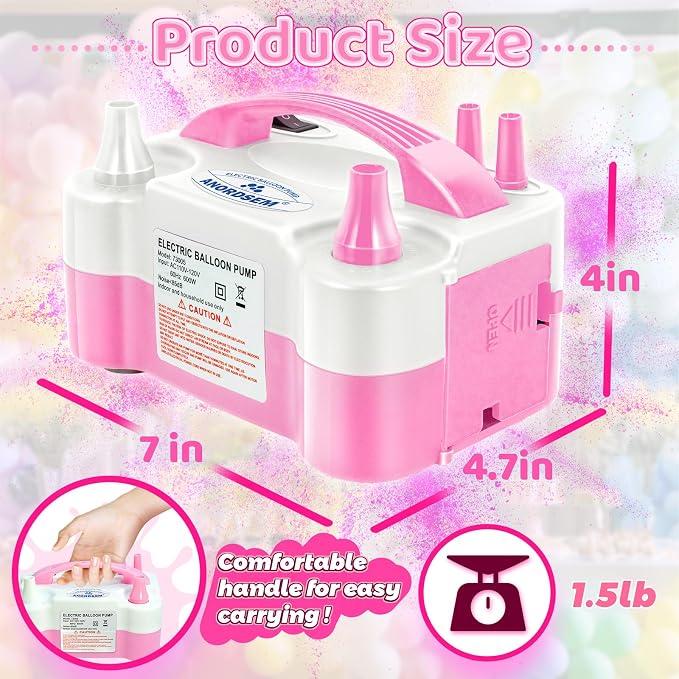 Anordsem Electric Balloon Air Pump: Polypropylene Plastic Case - Image 3