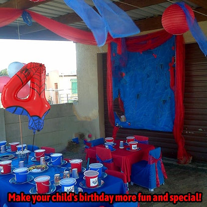 40 Inch Giant Spider Theme Number Foil Balloons - Image 6