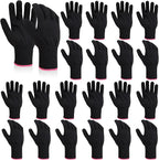 Suhine 20 Pcs Professional Heat Resistant Gloves for Hair Styling Curling Heat Resistant Work Gloves