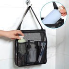Portable Mesh Shower Caddy, Quick Dry Hanging Shower Bag with Zipper and Side Pockets, Freestanding Showers Tote Bag for College Dorm, Bathroom, Gym, Travel
