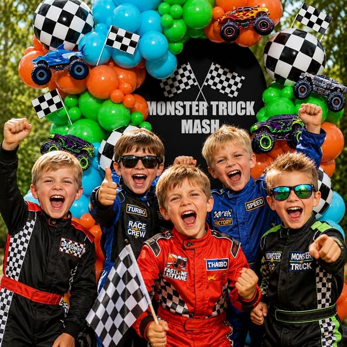 171Pcs Monster Truck Balloons Garland Arch Kit - Image 5