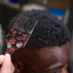 VOCOSTE Wide Tooth Afro Hair Pick Comb, Hair Styling Tool for Men Plastic Flower Pattern, 5 Inch