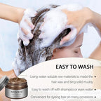 Temporary Hair Color Wax,Hair Spray Color, Hair Wax Color 4.23 oz, Easy Washout Temporary Hair Dye for Halloween,Cosplay, Party (Brown, 4.23)