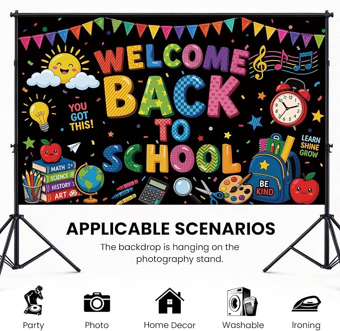Welcome Back to School Backdrop - Image 4