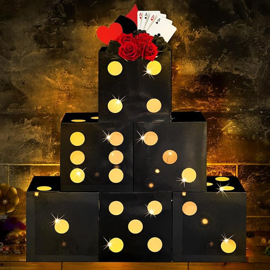 Motipuns 6 Pcs Lighted Dice Boxes by Motipuns