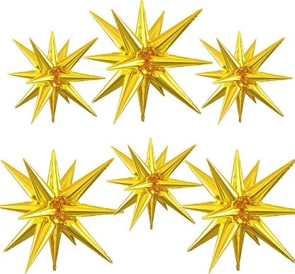 Gold Star Balloons, 22/27 Inch Gold Star Foil Balloons, Aluminum Foil Balloon by Paready