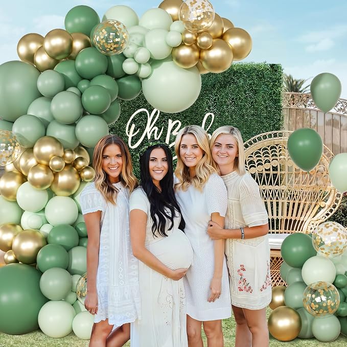 147pcs Sage Green Balloon Garland Arch Kit - Image 4