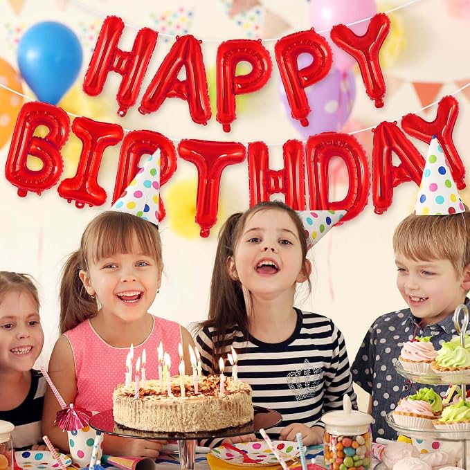 Happy Birthday Balloons Banner, Foil Balloon Personalized Name Letters Balloons - Image 6