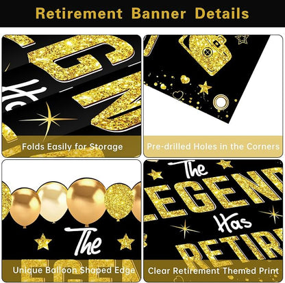 Retirement Party Decorations, Retirement Banner - Image 3