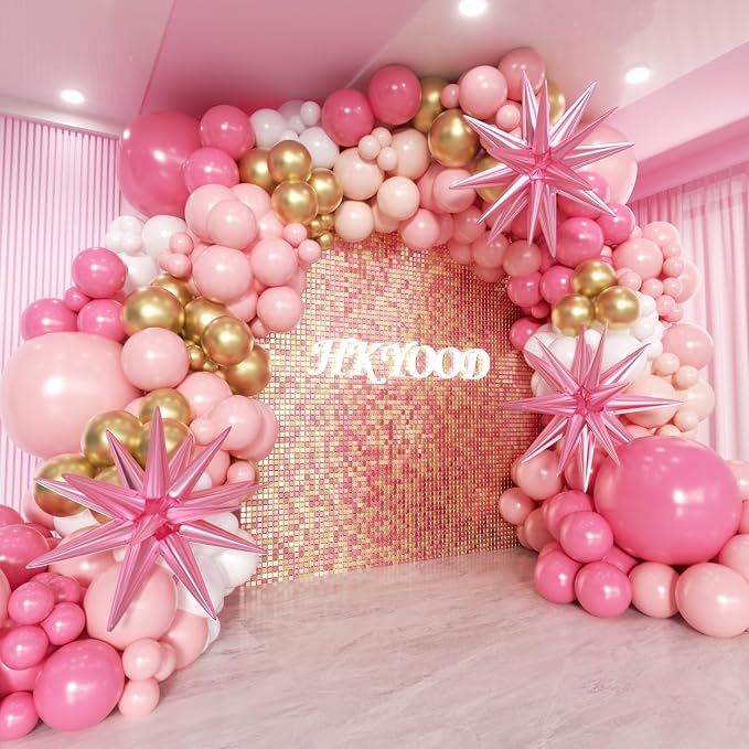172Pcs Pink Balloon Garland Arch Kit by Unknown