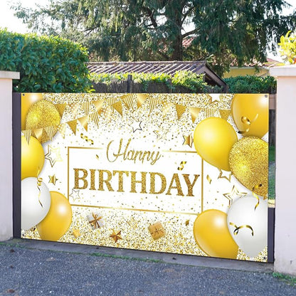 Tatuo Happy Birthday Decorations Backdrop Banner - Image 5