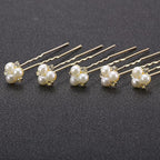 WILLBOND 18 Pcs Pearl Hair Pins Bridal Wedding Hair Accessories Crystal Bobby Pin for Brides Bridesmaids Flower Women Girls(Gold)
