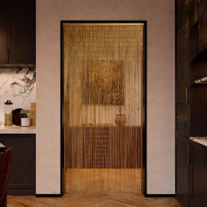 Natural Bamboo Beaded Curtain for Doorway 35.4" x 78.7" | 90-strand bead curtain - Image 7