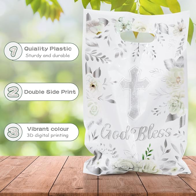 ANGOLIO 50Pcs First Communion Party Favor Bags - Image 3