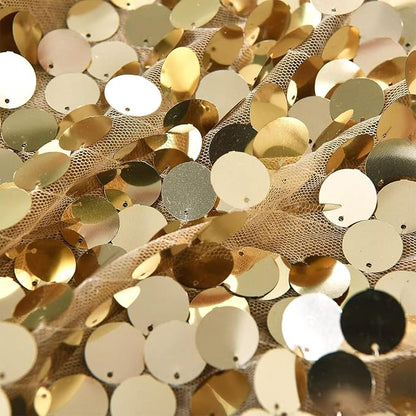 HH 9x8FT Gold Big Sequin Backdrop Curtains, Shimmer Payette Sequin Backdrop - Image 3