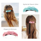 3 Pcs Large Retro Women's Hair Barrettes, French Hair Pins, Thick Hair Clasps and Accessories (fine powder1)
