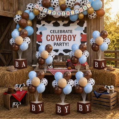 Blueweenly 6 Sets Cowboy Baby Shower Table Centerpieces Western Baby Shower - Image 7