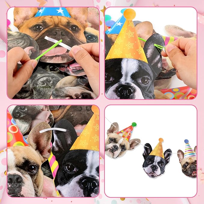 Hooqict Dog Birthday Banner Puppy Themed Party Decorations - Image 6