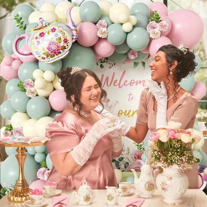 102pcs Tea Party Decorations Balloon Garland Arch Kit - Image 5