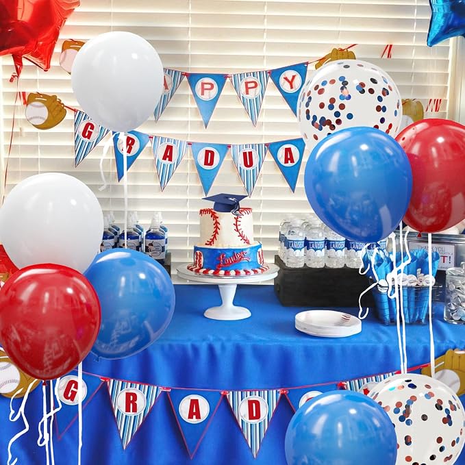 62Pcs Red White and Blue Balloons Kit - Image 2