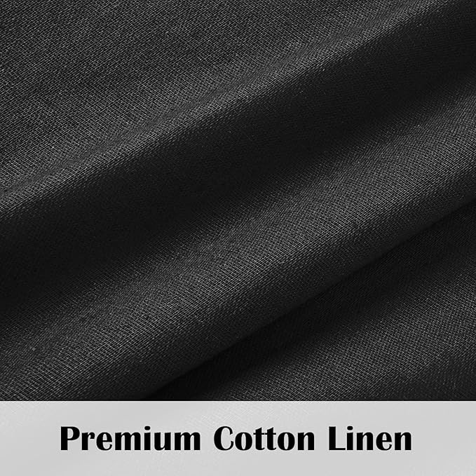 Boho Kitchen Curtains 24 Inch Length, Farmhouse Cotton Linen Tier Curtains - Image 5