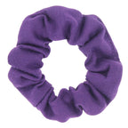 12pcs Cotton Hair Scrunchies Single Jersey Solid Color Ponytail Holders Elastic Hair Ties for Women Accessories (Purple)