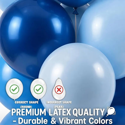 Hiins Metallic Blue Balloon Column Kit Set of 2 - Image 4