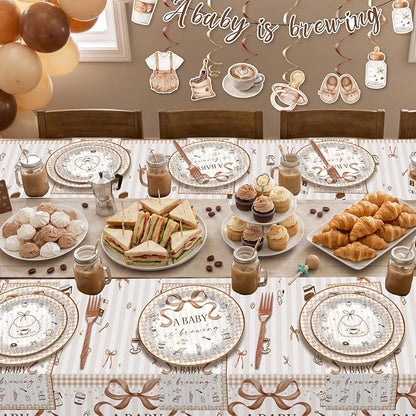 Coffee Baby Shower Decorations A Baby Is Brewing Party Supplies | Coffee Theme - Image 9