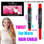 Jim&Gloria Dustless Hair Chalk for Girls Washable Dye, Toys Birthday Gifts for Girls Makeup Kit, Temp Paint Temporary Hair Color for Teenage Grils, Teen Girl Gifts or Adults