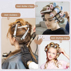 12PCS Hair Clips for Styling - No Crease Hair Clips for Women - Non Slip Duck Billed Hair Roller Clips with Silicone Band - Salon Hair Sectioning Clips White