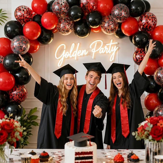 Red and Black Balloons, Baby Shower, Anniversary, Graduation, Wedding Party - Image 7
