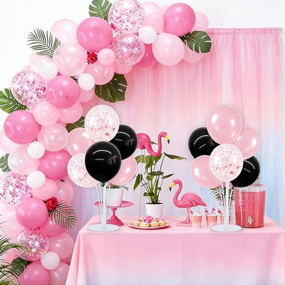 TONIFUL 4 Set Black Pink Balloon Stand Balloon Centerpieces - Image 5