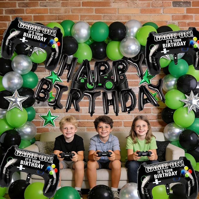 Black Happy Birthday Balloons - Image 7