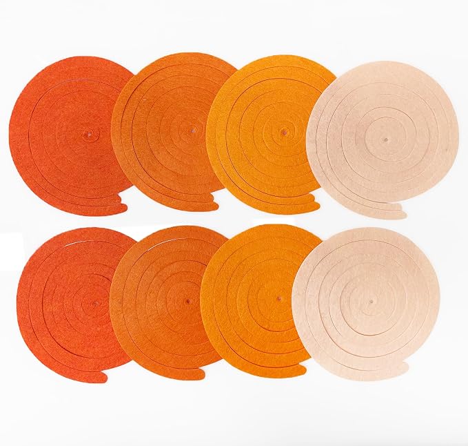 36Pcs Orange Hanging Swirl Decorations Ombre Orange Felt Swirl Streamer Spiral - Image 3