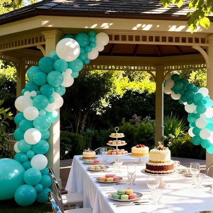 104pcs Teal Balloon Garland Arch Kit Different Sizes 18/12/10/5 Inch | - Image 6