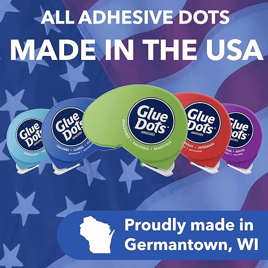 Glue Dots, Permanent Dots Dot N' Go Dispenser, Double-Sided, .38 Inch, 200 Dots - Image 5