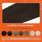 Full Shine Tape in Hair Extensions Human Hair Color Dark Brown Tape Hair Extensions Real Human Hair 14Inch Skin Weft Tape in Extensions 20pcs 50Gram Silky Straight Hair Extensions Tape in