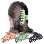 OWIIZI Big Hair Claw Clips for Women - 4.3" Nonslip Jumbo Clips for Long, Thick Hair, Strong Hold Jaw Clamps for Styling Accessories (3 Packs)