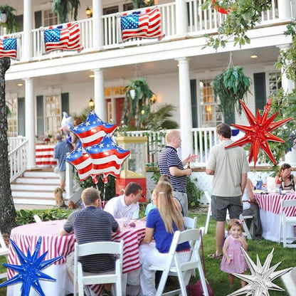 9Pcs 4th of July Balloons American Flag Foil Balloons Patriotic Independence - Image 4