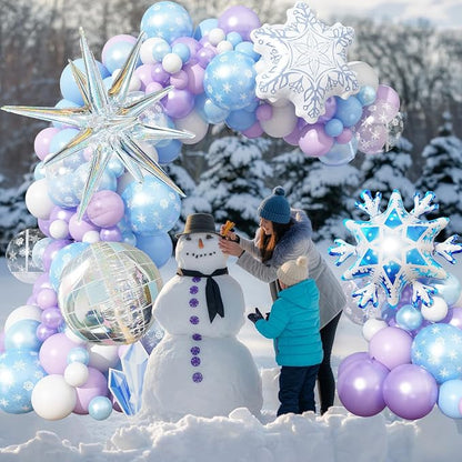 Winter Snowflake Balloon Arch Garland Kit, Winter Wonderlan Decorations - Image 5