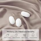 INFIIXSO Mulberry Silk Pillow Case King Size, Silk Pillowcase with Hidden Zipper 20"x36", Extraordinary Smooth and Soft Pillow Cases for Hair and Skin(Caramel, 1 Pack)