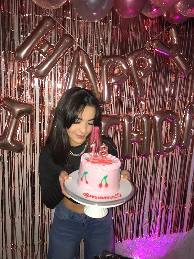 16 Inch 52Pcs Rose Gold Letter Balloons, Reusable Shiny A-Z Foil Balloon Letters - Image 5