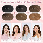 Real Human Hair Toppers for Women 3.54"*4.72" Silky Base 150% Density No Bangs Adjustable Parting Clip-In Topper Hairpieces for Women with Thinning Hair 16 Inches Natural Brown