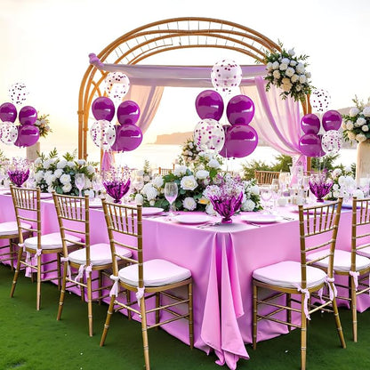 Purple Balloon Table Centerpiece Kit, 6 Sets Purple Balloon Stands - Image 3