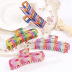 Hair Clip, Rectangle Design for Women Girls, Nonslip French Hair Claw Clips, Strong Hold Hair Jaw Clips, 4 Pack